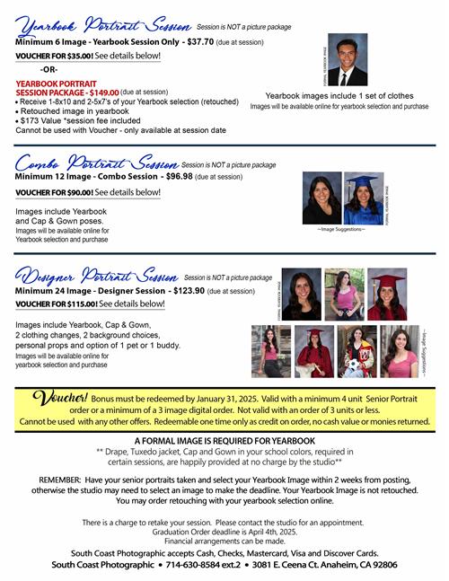 Senior Portrait Flyer Back-Side (English)